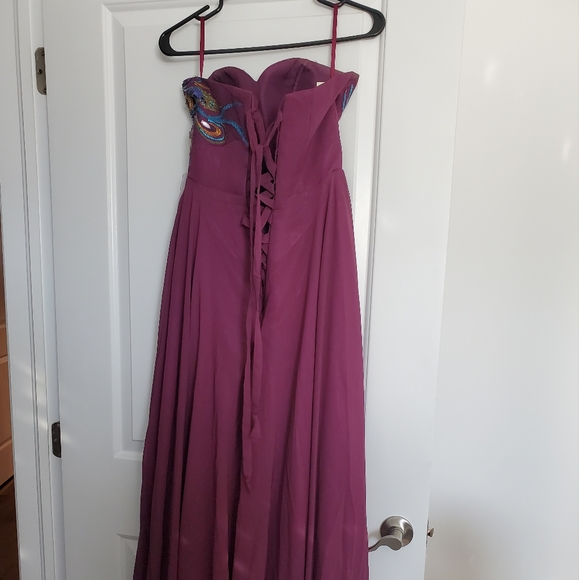 Peacock Prom Dress - Picture 3 of 3